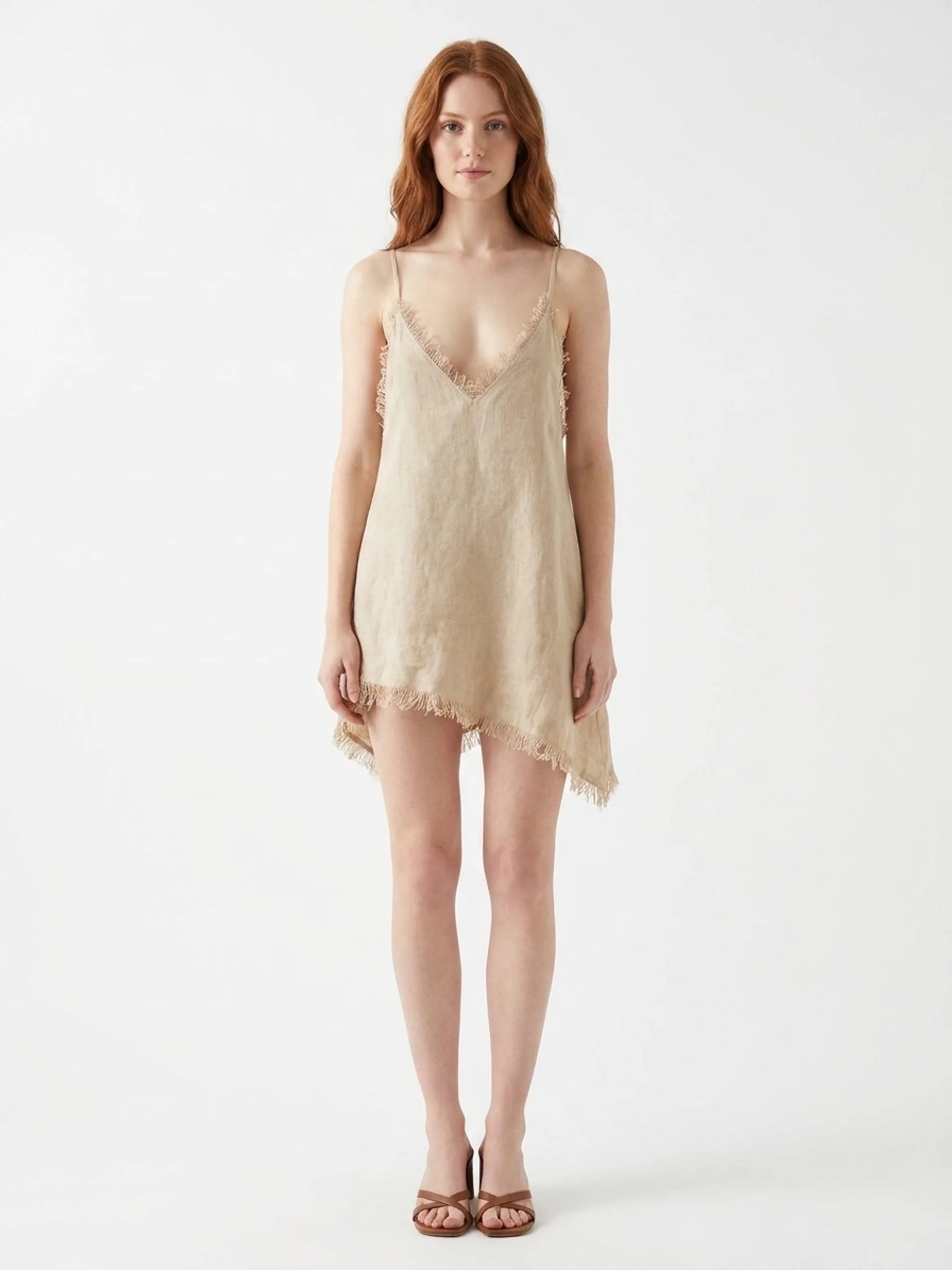 Hailey | Strapless Linen Mini Dress oaklynwear
