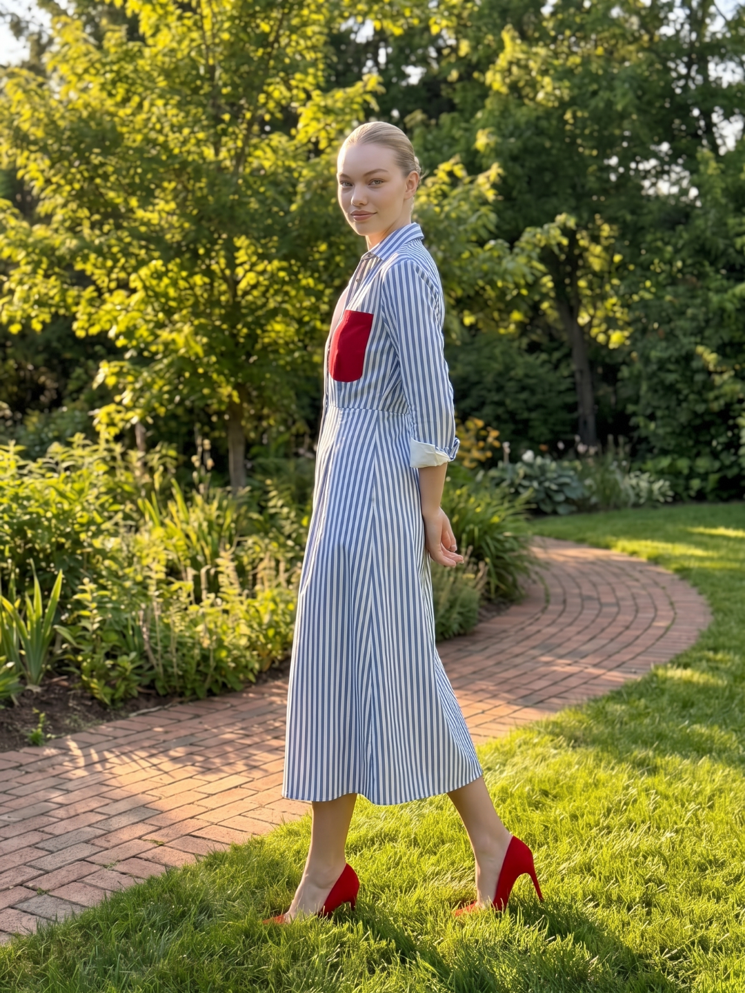 Rosie | Striped Shirt Maxi Dress oaklynwear