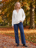 Willow | V-Neck Button-Up Cardigan with Fuzzy Knit Texture, Oversized Winter Layer oaklynwear