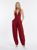 Ruby | Spaghetti Strap Linen Wide-Leg Jumpsuit oaklynwear