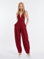 Ruby | Spaghetti Strap Linen Wide-Leg Jumpsuit oaklynwear