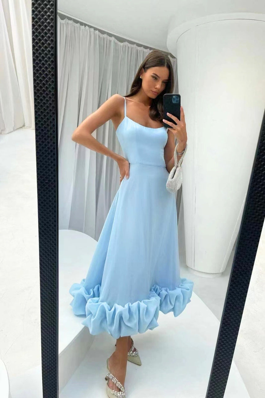 Clarke | Spaghetti Strap Ruffle Hem Maxi Dress oaklynwear