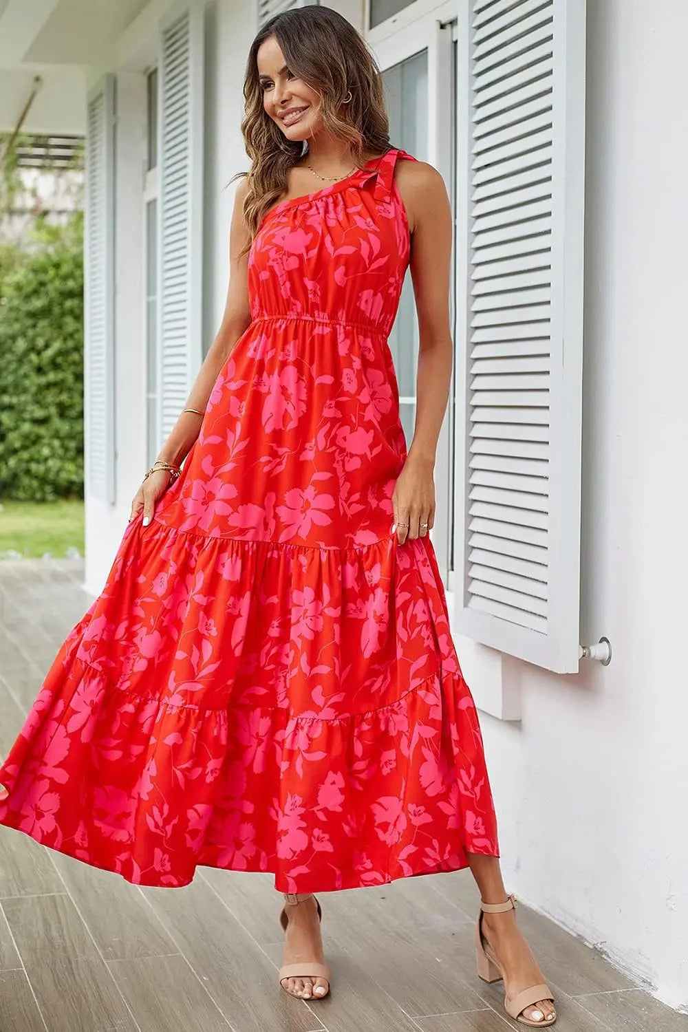 Sienna | One Shoulder Floral Maxi Dress oaklynwear