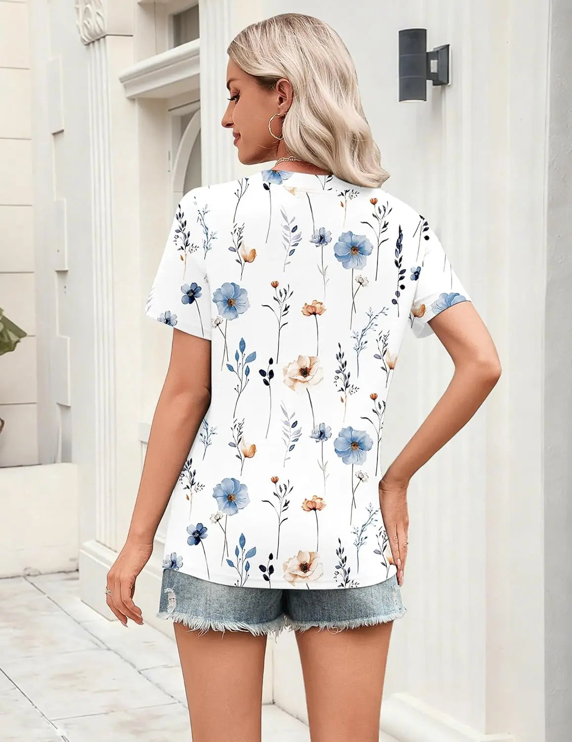 Vera™ | Women's Ruffle Sleeve V-Neck Blouse – Dressy Casual Top for Work & Everyday Wear oaklynwear