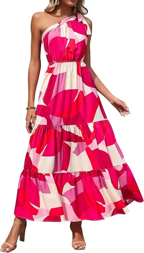 Sienna | One Shoulder Floral Maxi Dress oaklynwear