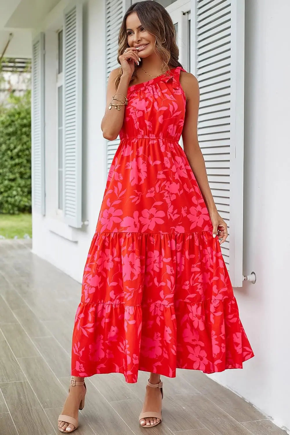 Sienna | One Shoulder Floral Maxi Dress oaklynwear
