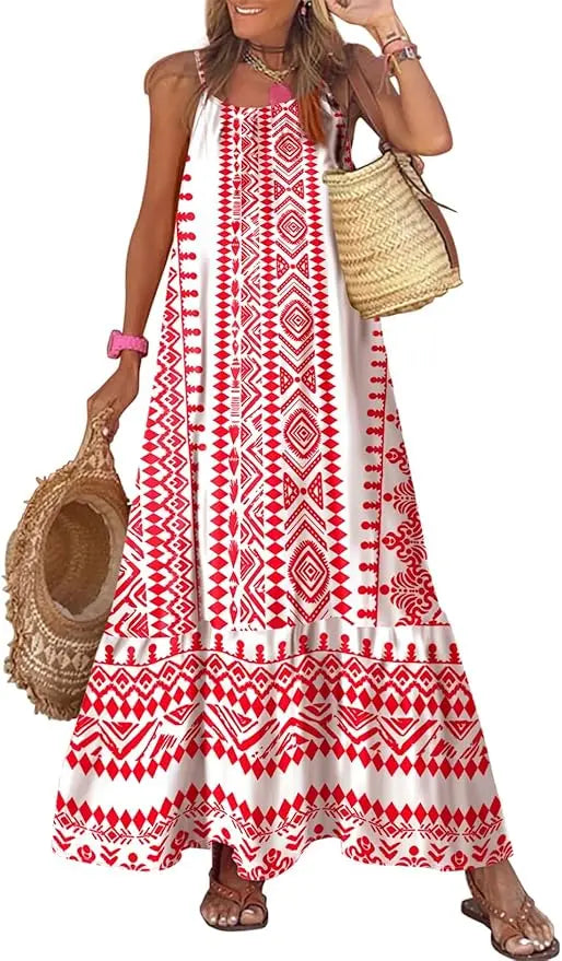 Meadow | Smocked Ruffle Boho Maxi Dress oaklynwear