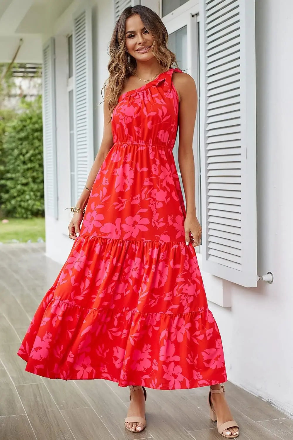 Sienna | One Shoulder Floral Maxi Dress oaklynwear