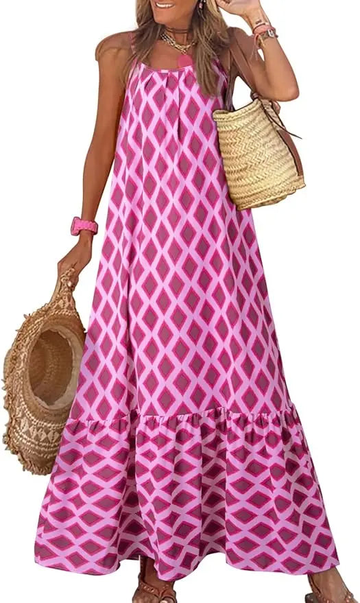 Meadow | Smocked Ruffle Boho Maxi Dress oaklynwear