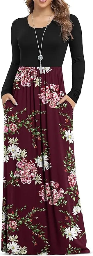 Mila | Long Sleeve Maxi Dress oaklynwear