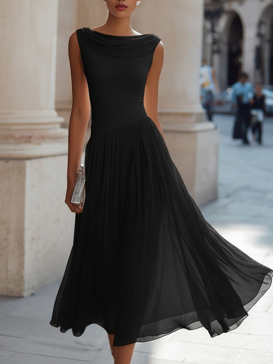 Isabelle | Women's Pleated Midi Dress oaklynwear