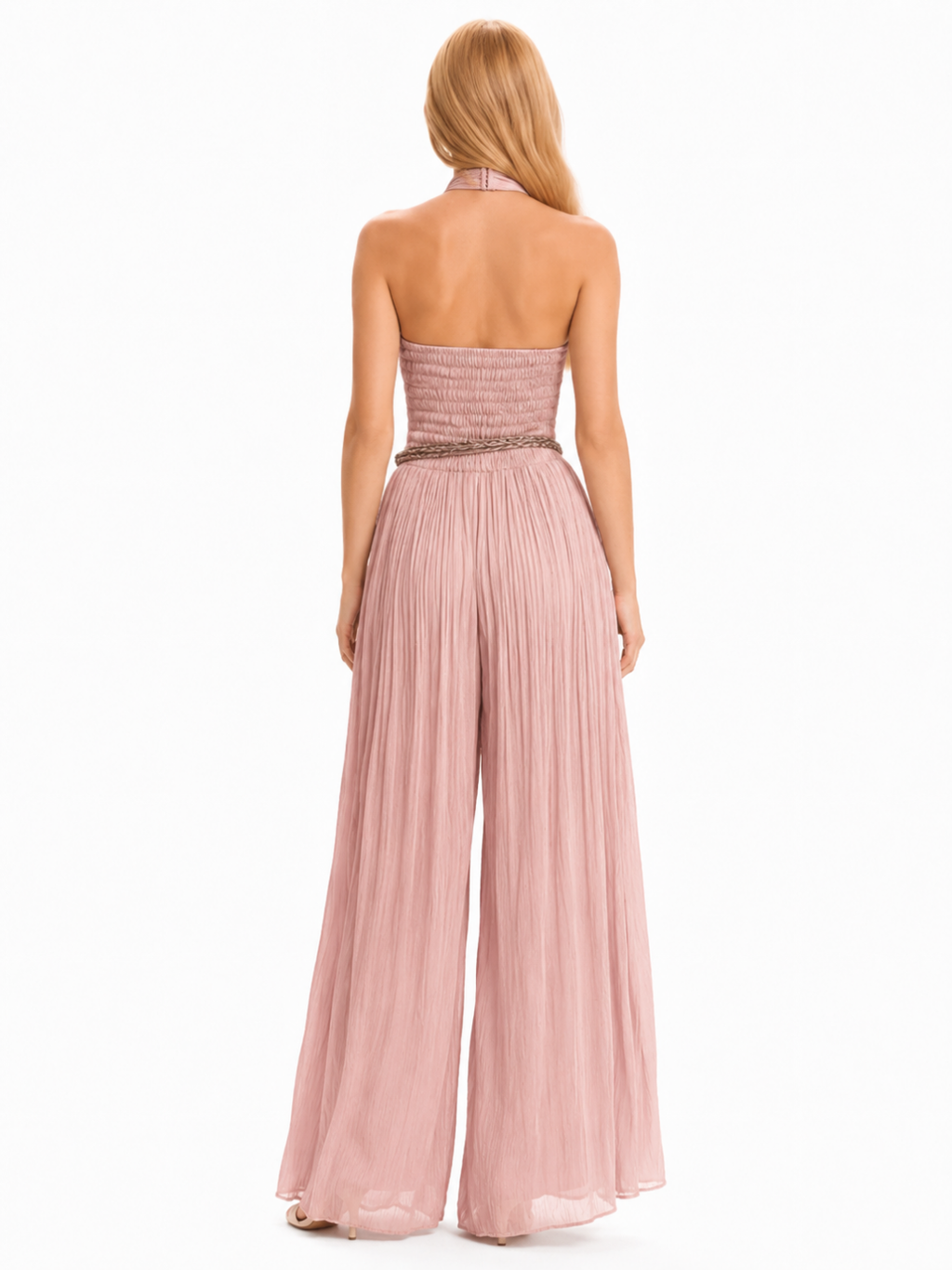 Rosa | Pleated Halter Neck Jumpsuit oaklynwear