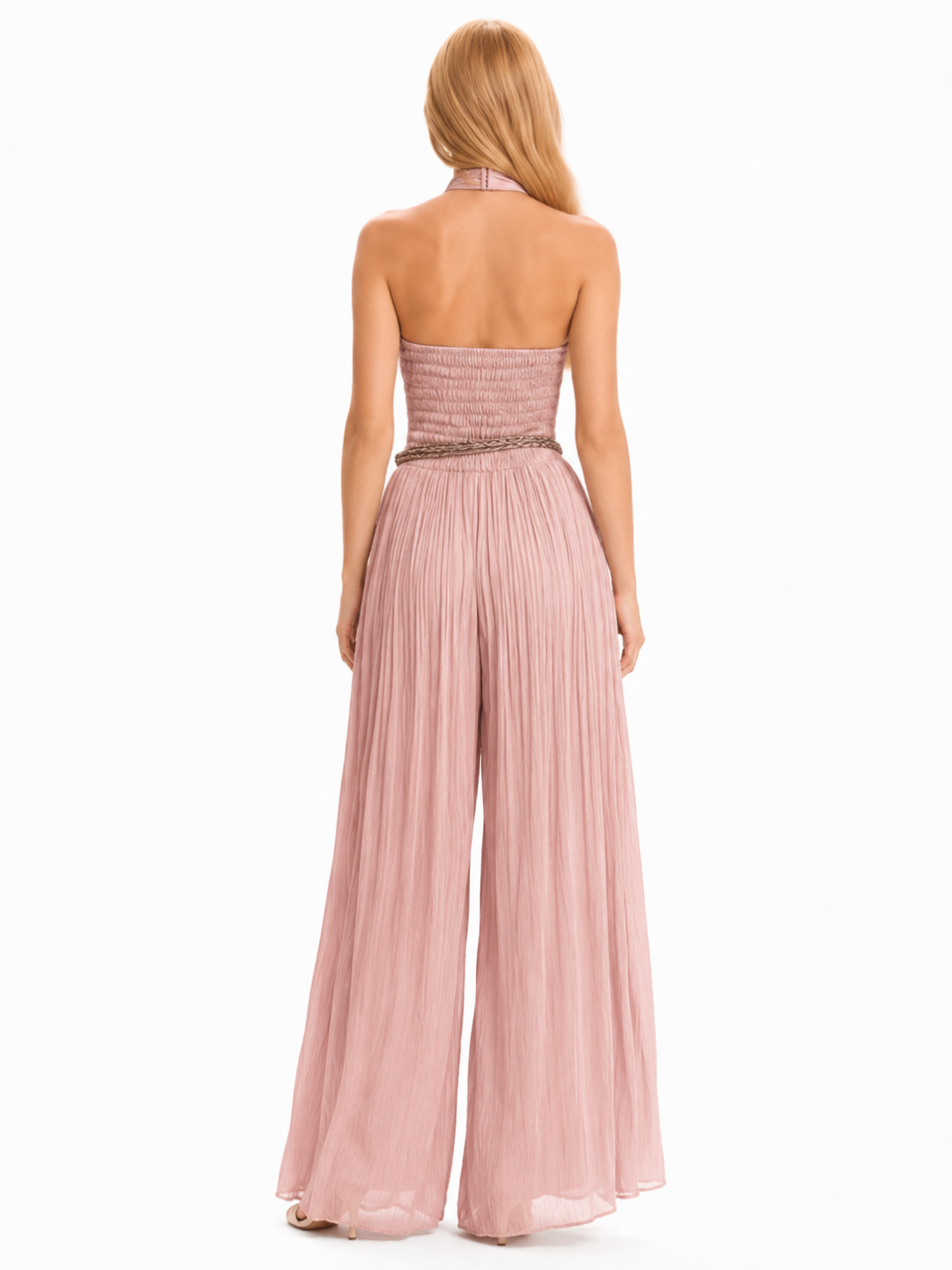Rosa | Pleated Halter Neck Jumpsuit oaklynwear