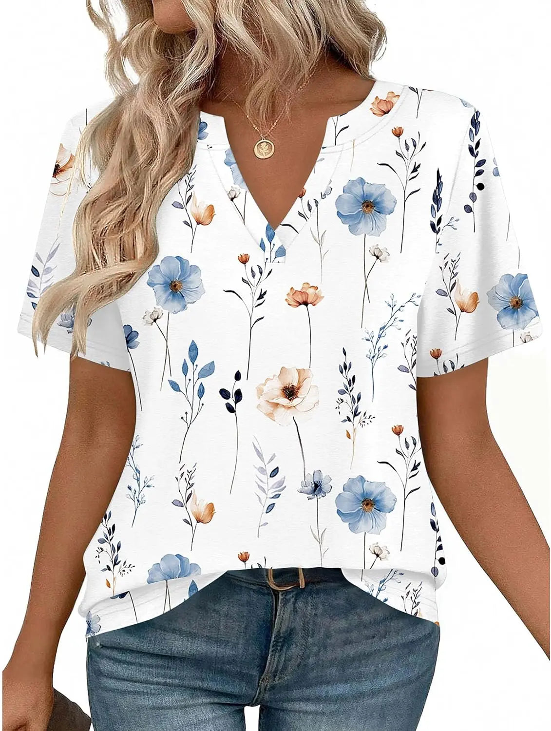 Vera™ | Women's Ruffle Sleeve V-Neck Blouse – Dressy Casual Top for Work & Everyday Wear oaklynwear