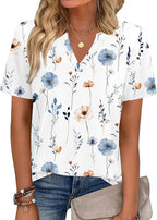 Vera™ | Women's Ruffle Sleeve V-Neck Blouse – Dressy Casual Top for Work & Everyday Wear oaklynwear