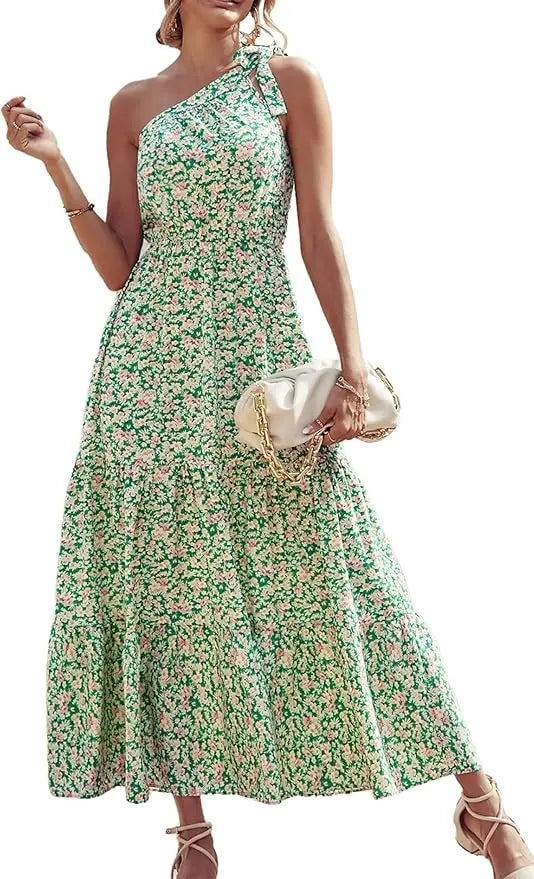 Sienna | One Shoulder Floral Maxi Dress oaklynwear