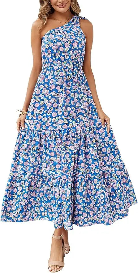 Sienna | One Shoulder Floral Maxi Dress oaklynwear