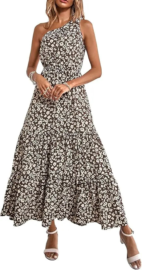 Sienna | One Shoulder Floral Maxi Dress oaklynwear