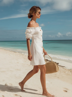 Rosalie | Off-Shoulder Ruffle Cotton Mini Dress oaklynwear