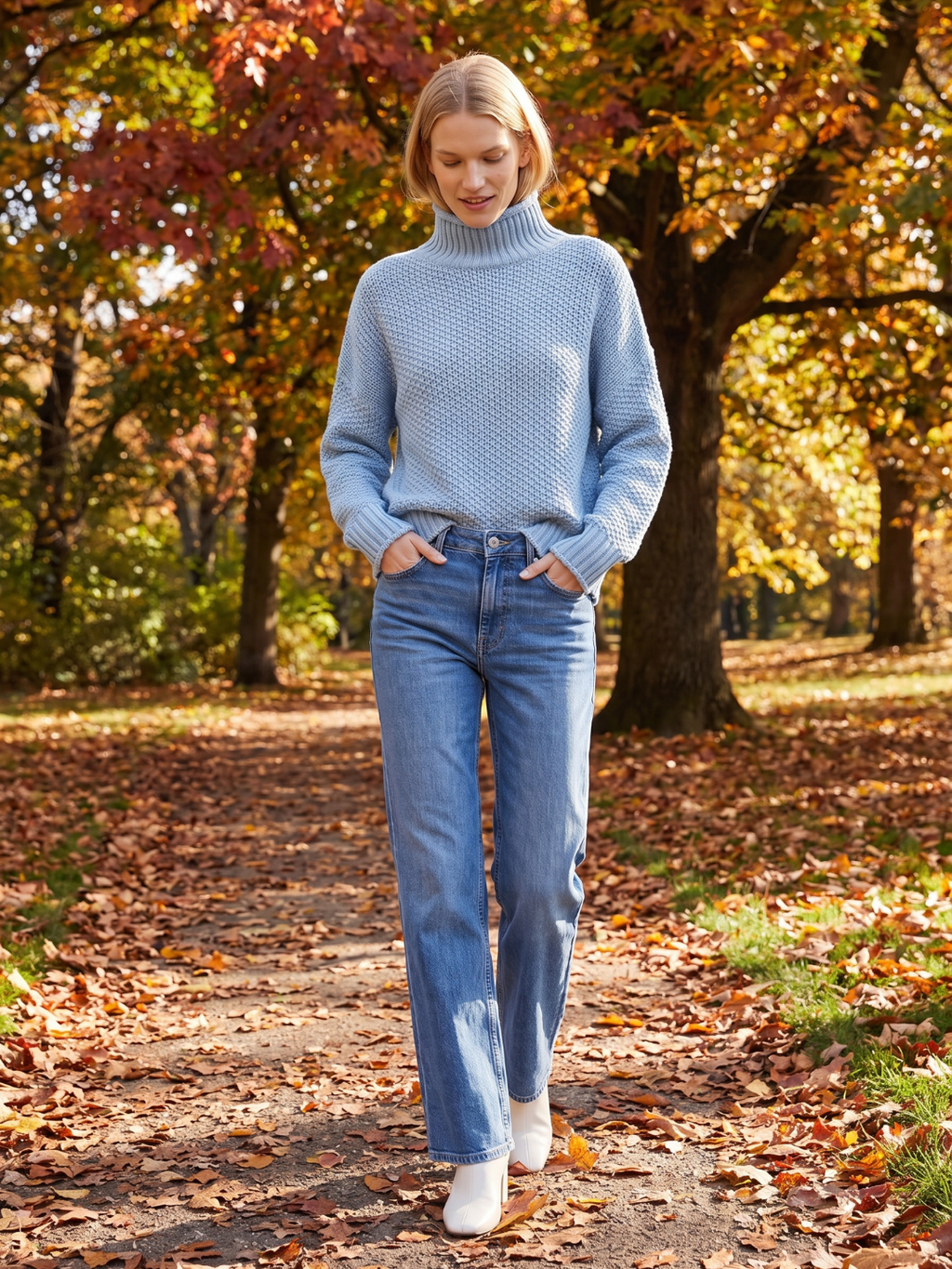 Aubrey | Turtleneck Loose Knit Pullover Sweater, Cozy Boho Winter Knit oaklynwear