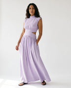 Ella | Cutout Waist High Neck Maxi Dress oaklynwear
