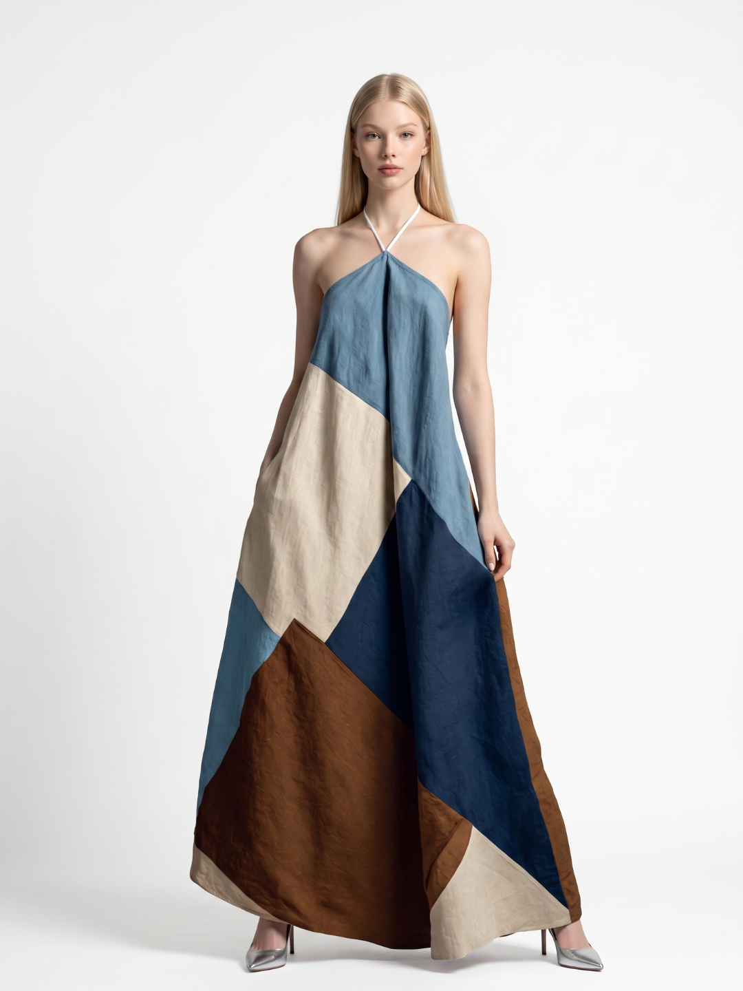 Savannah | Bohemian Patchwork Halter Maxi Dress oaklynwear