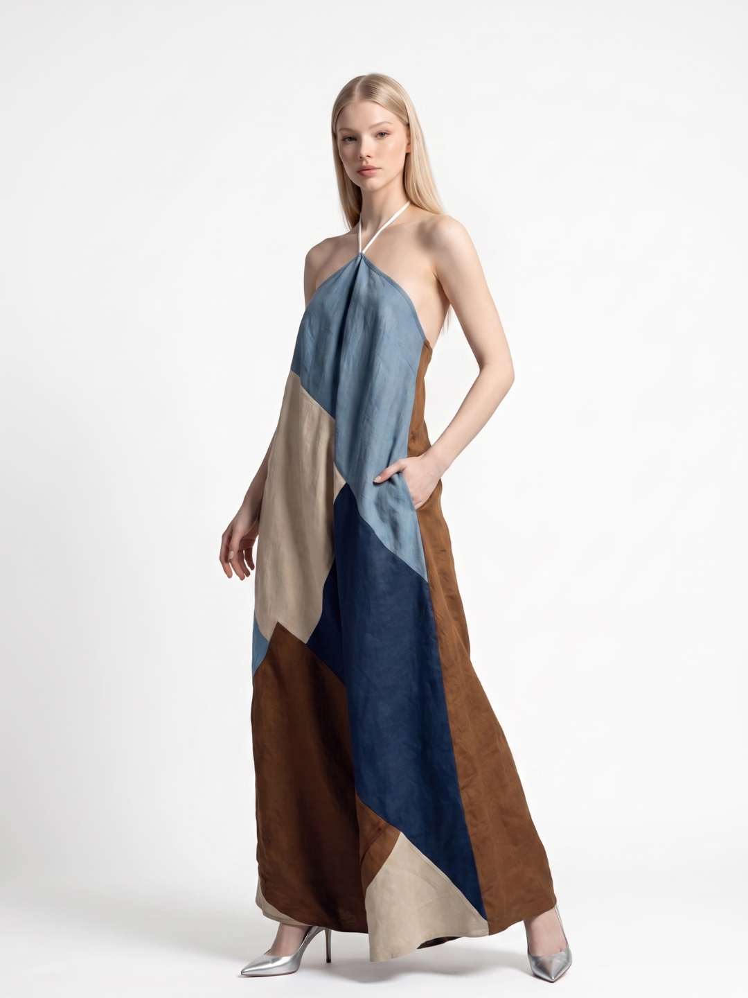 Savannah | Bohemian Patchwork Halter Maxi Dress oaklynwear