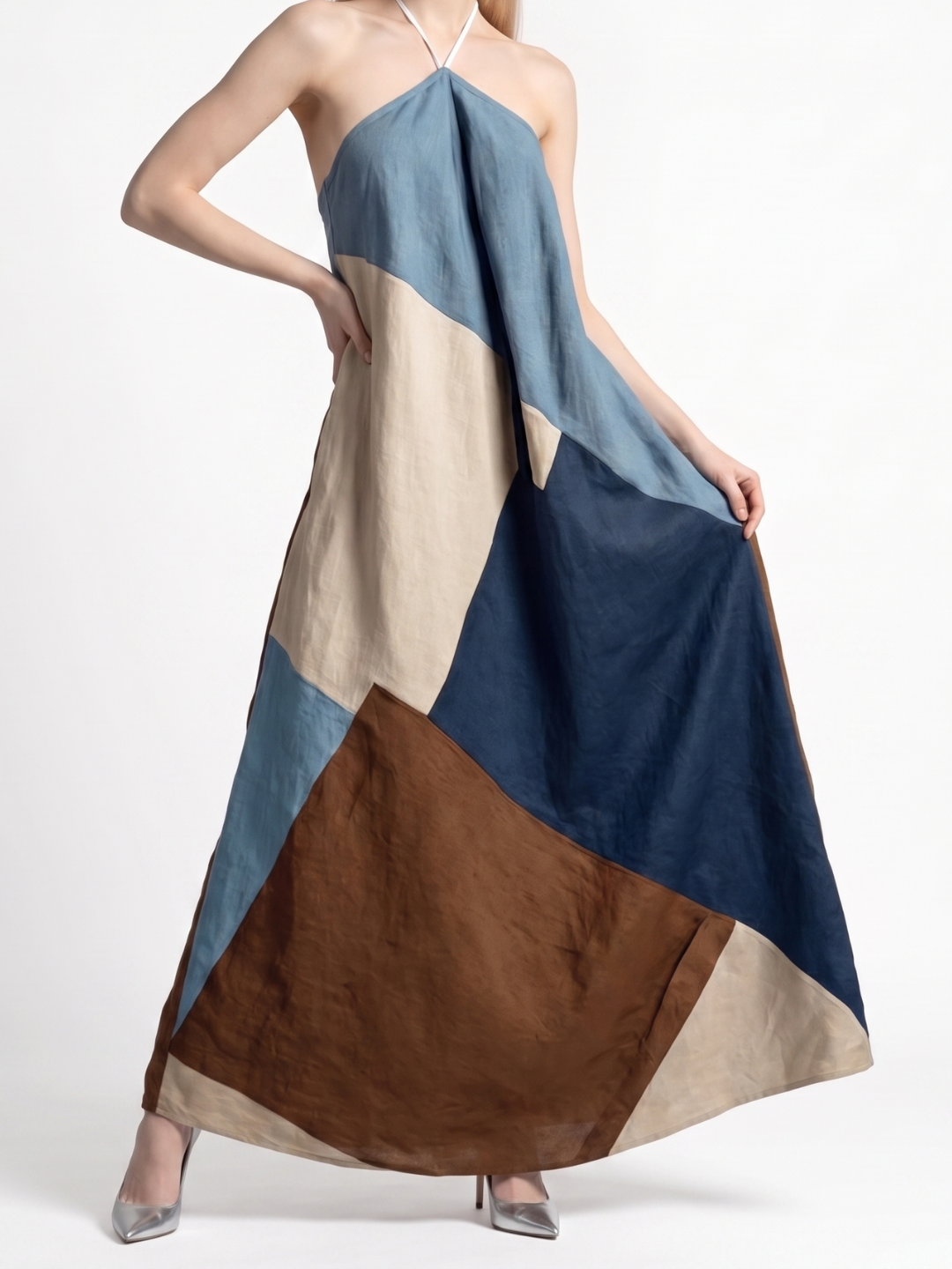 Savannah | Bohemian Patchwork Halter Maxi Dress oaklynwear