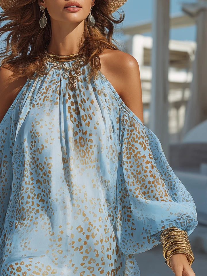 Colette | Leopard Print Off-Shoulder Mini Dress oaklynwear