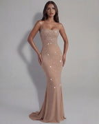 Seraphina | Rhinestone Fit-and-Flare Maxi Dress oaklynwear
