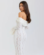 Rebekah | Lace Off-Shoulder Godet Maxi Dress oaklynwear