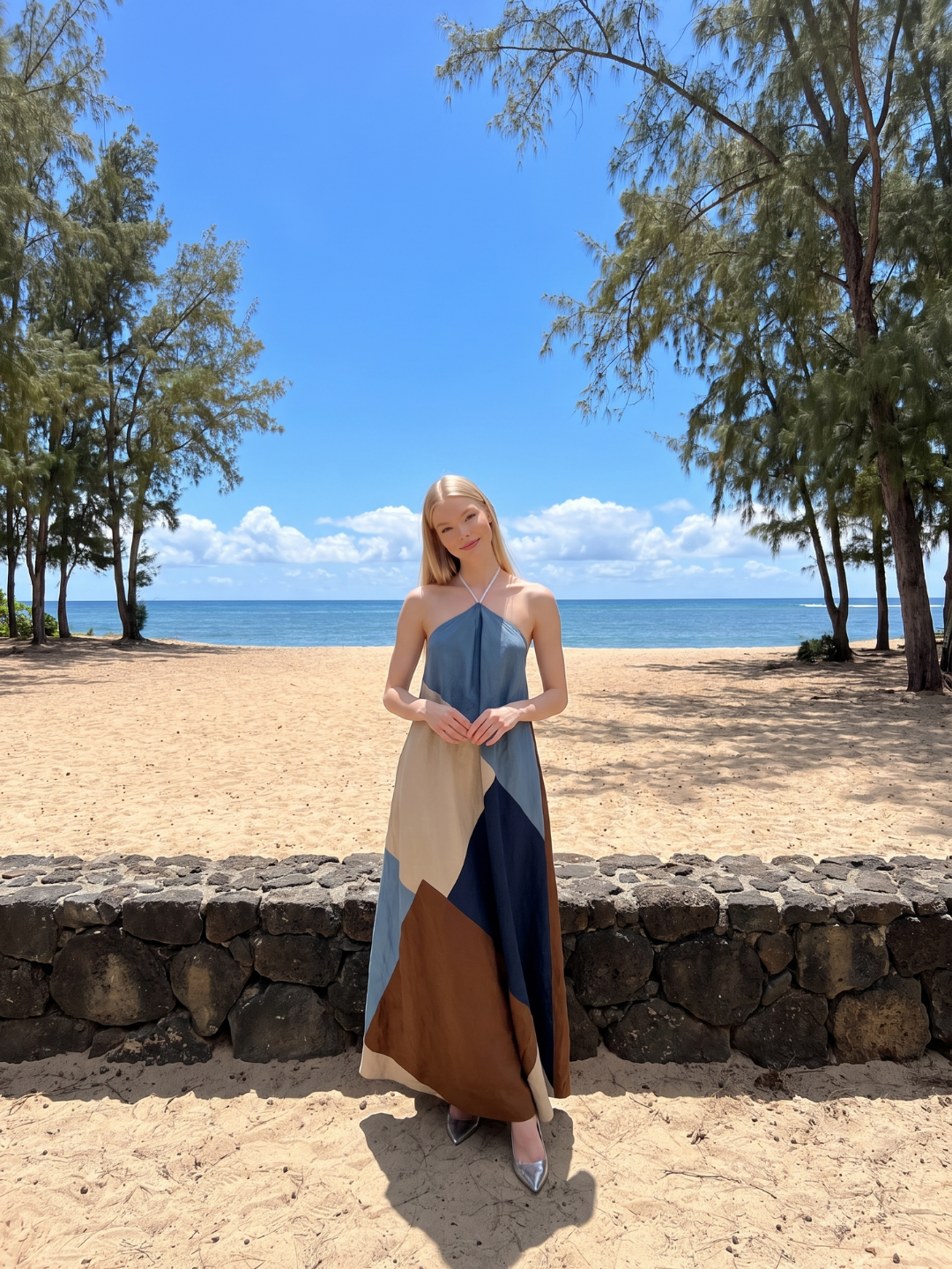 Savannah | Bohemian Patchwork Halter Maxi Dress oaklynwear