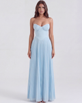 Siena | Pleated Corset Shell Bodice Maxi Dress oaklynwear