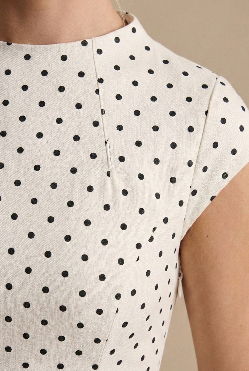 Women’s Polka Dot Maxi Dress with Round Neck and A Line Silhouette oaklynwear