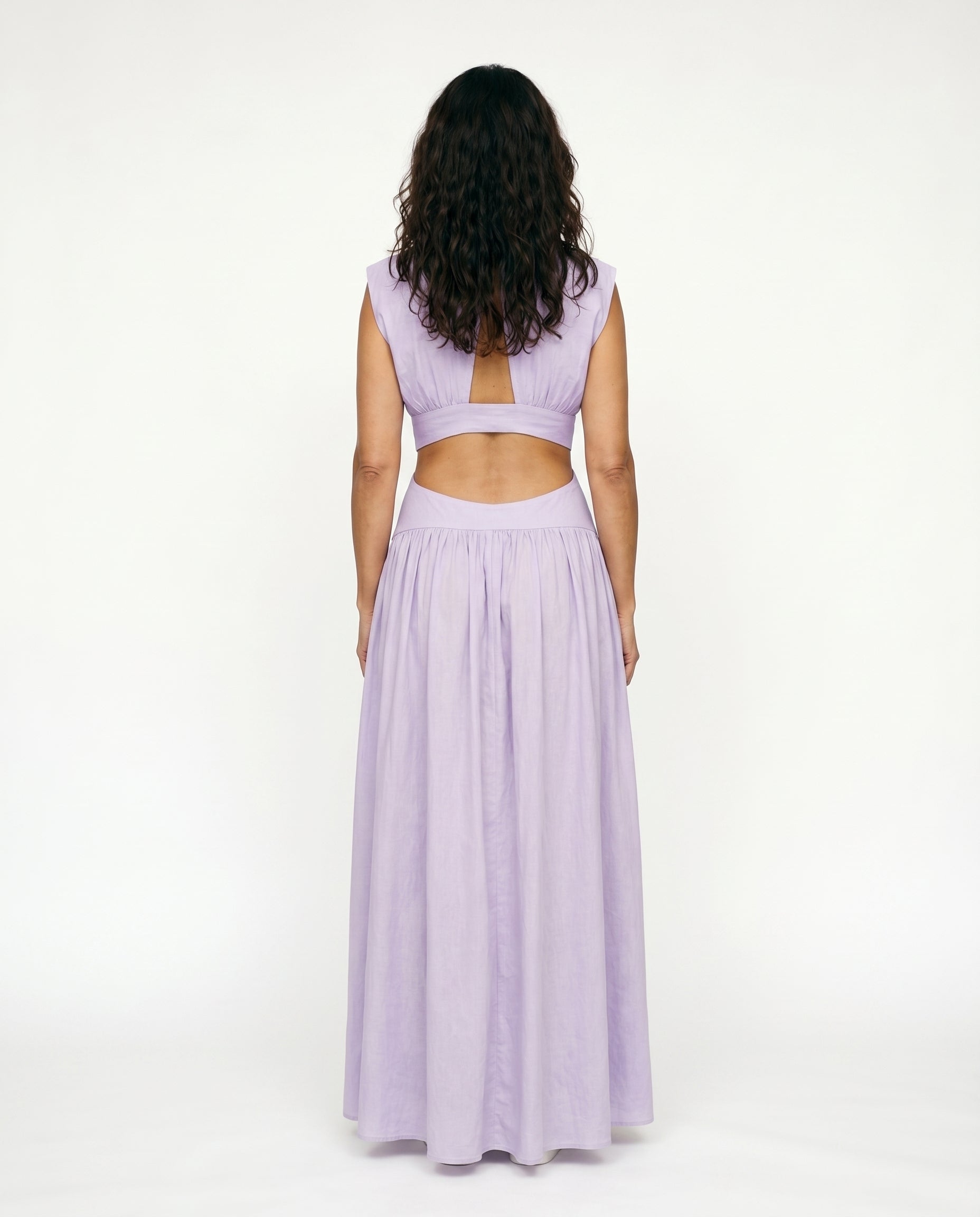 Ella | Cutout Waist High Neck Maxi Dress oaklynwear