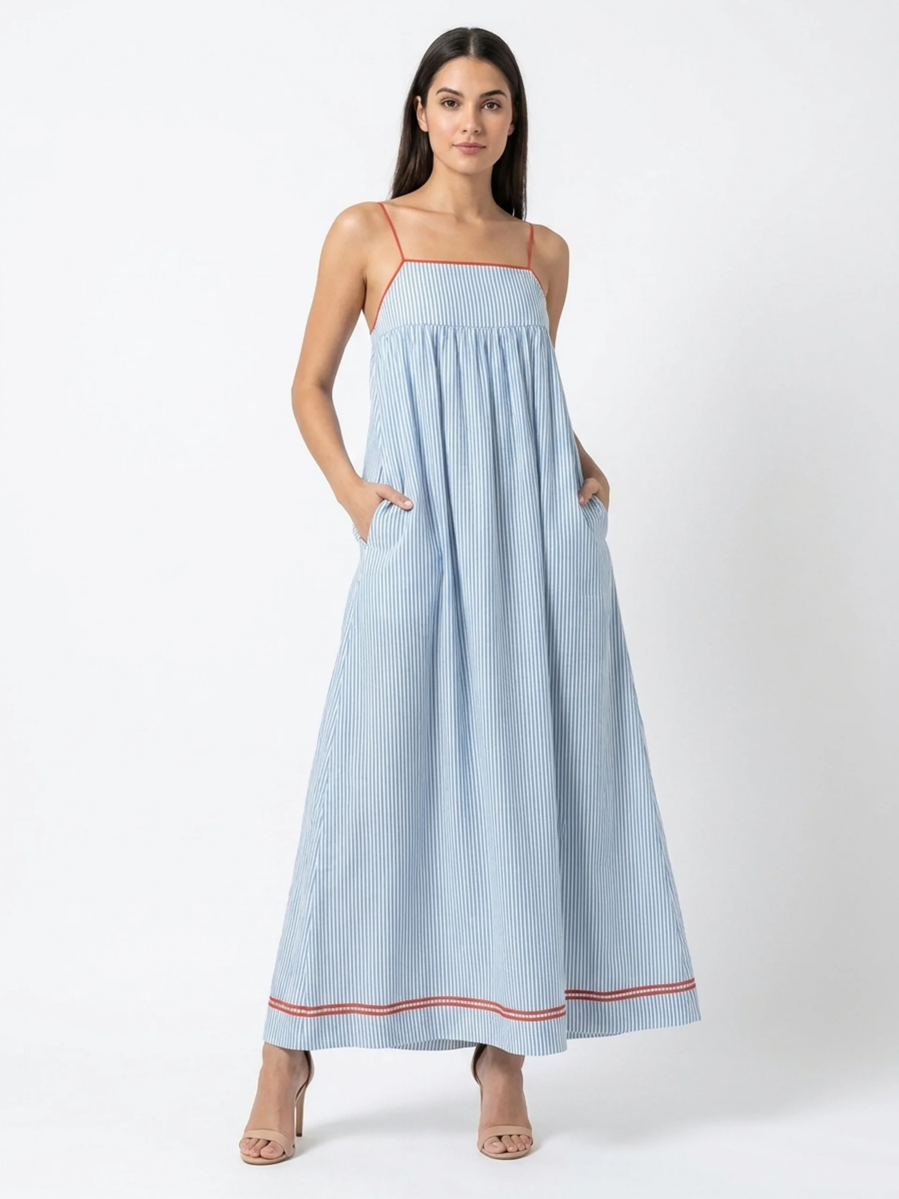 Marina | Women's Striped Maxi Dress oaklynwear