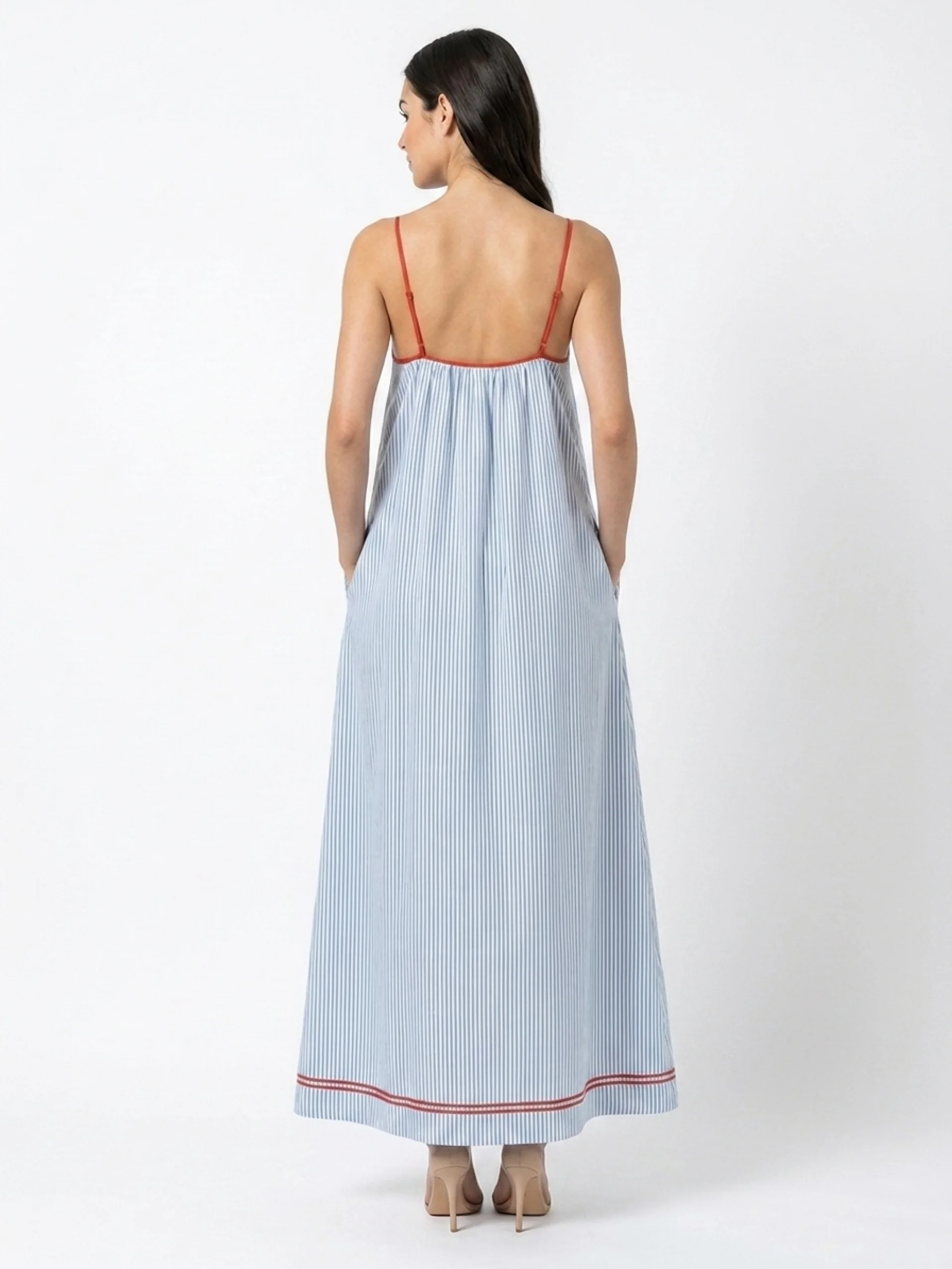 Marina | Women's Striped Maxi Dress oaklynwear