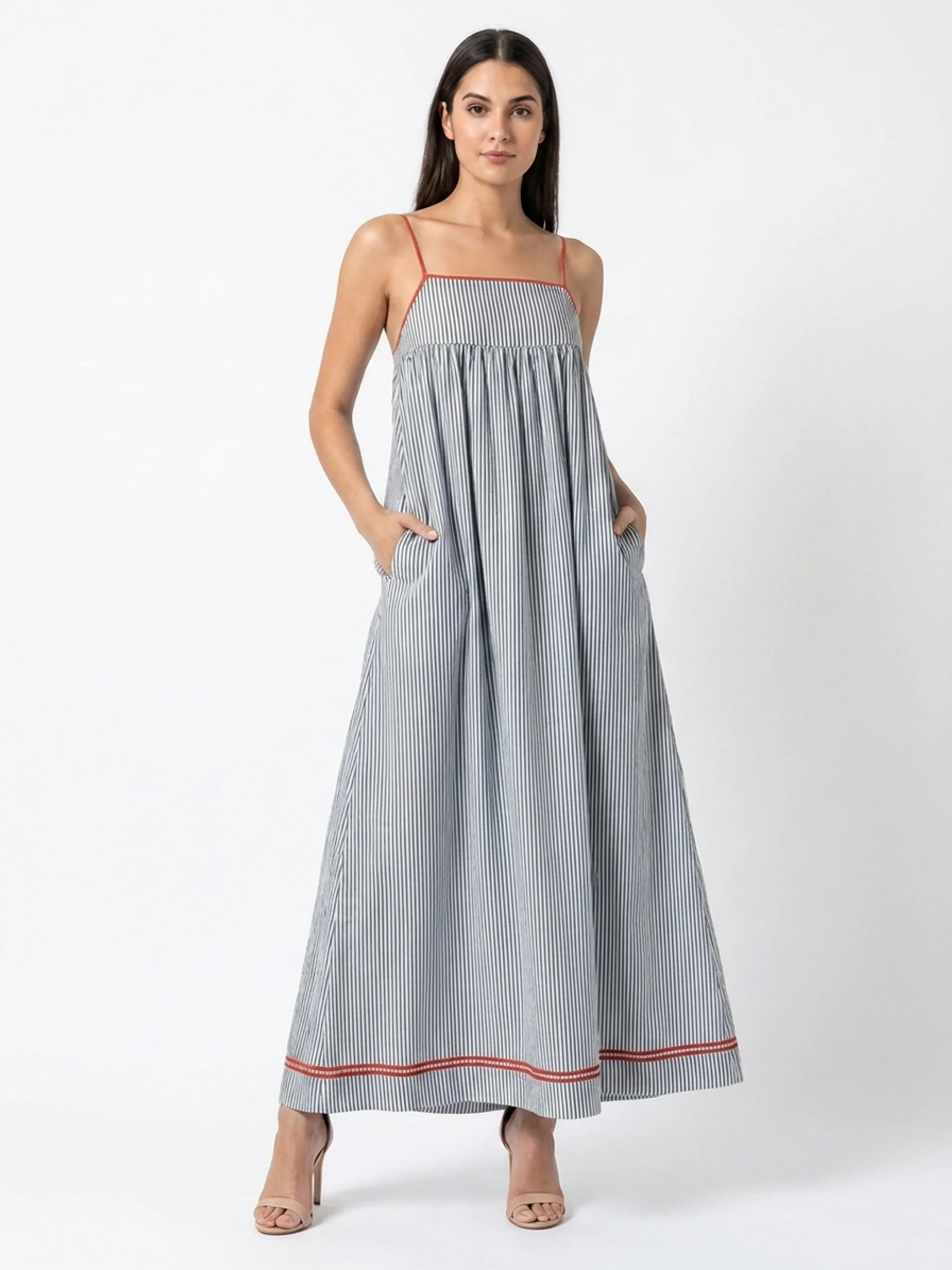 Marina | Women's Striped Maxi Dress oaklynwear