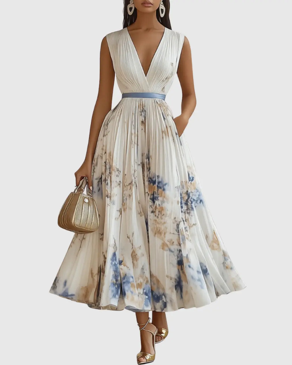Luna™ | Elegant Sleeveless Flowy Summer Maxi Dress oaklynwear