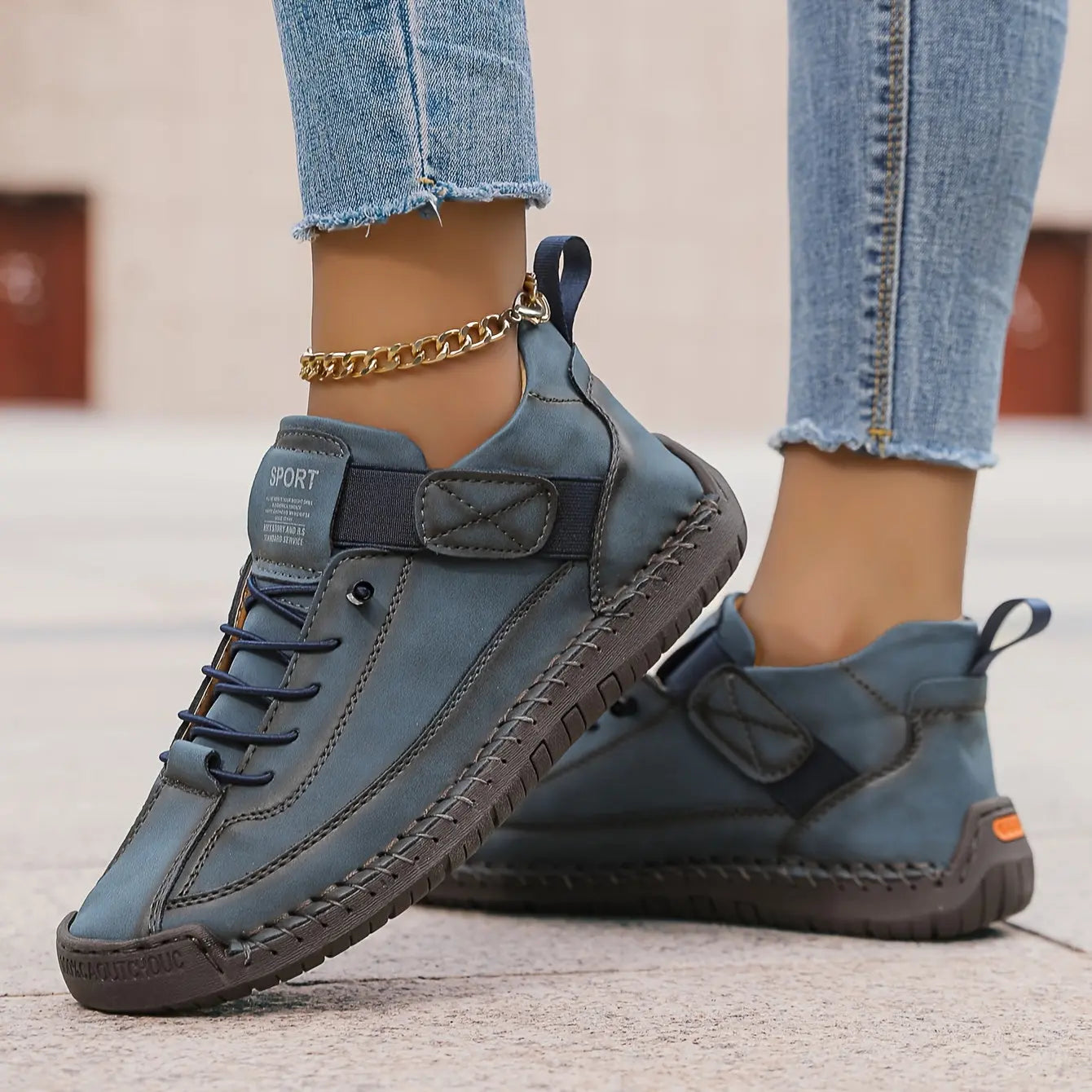 Pave™ | Women's Orthopedic Slip-On Sneakers – Velcro Strap Support & All-Day Comfort oaklynwear