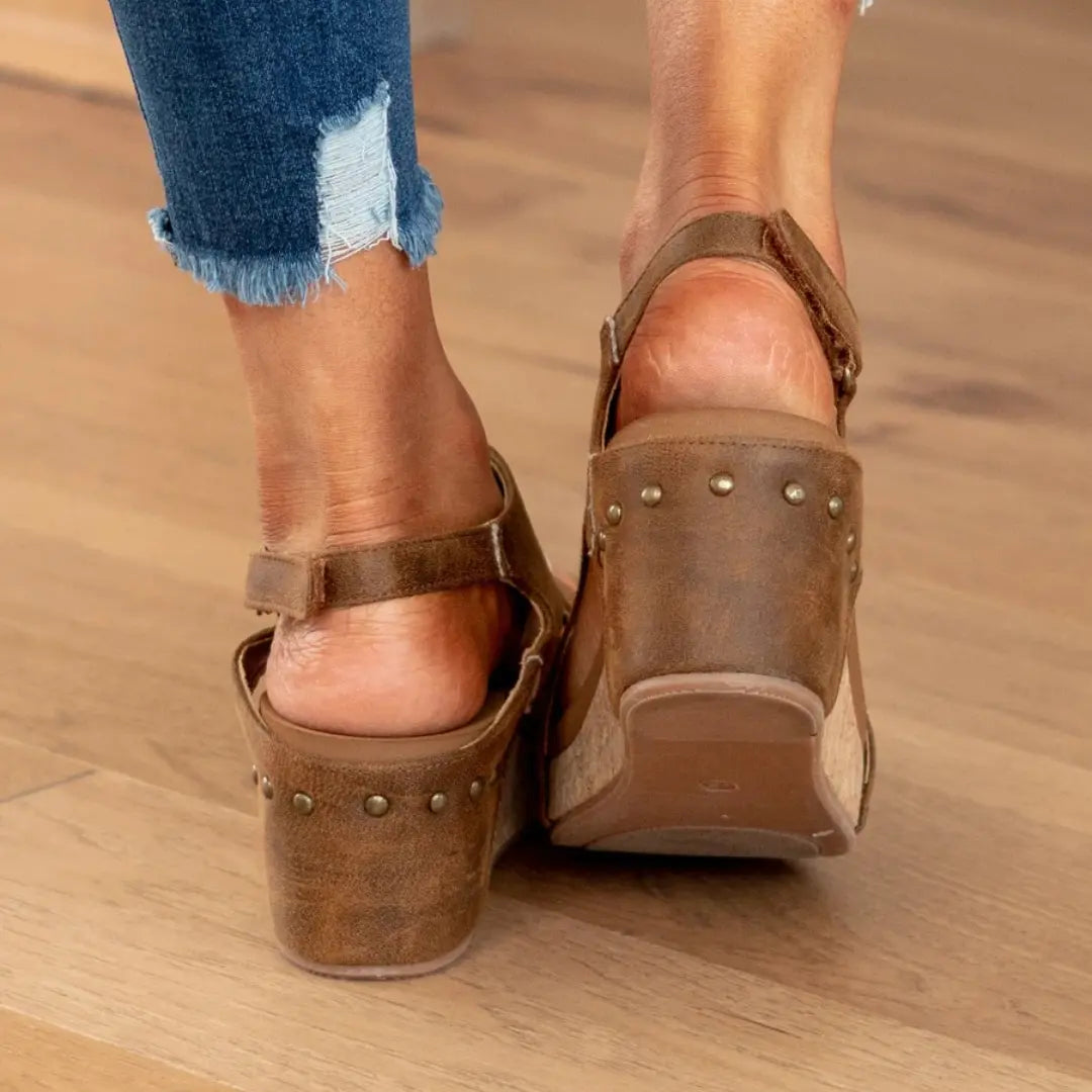 Mavi | Suede Wedge Sandals oaklynwear