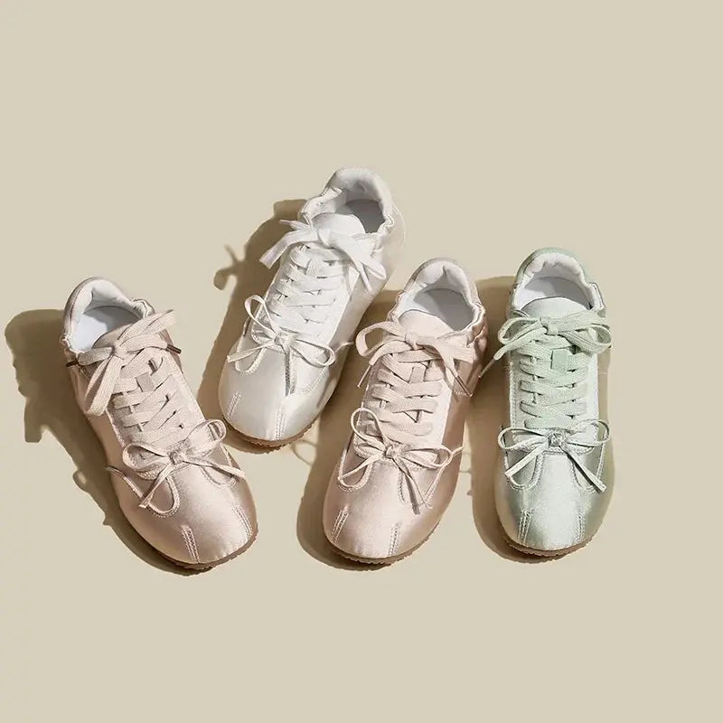 Sheen™ | Women's Satin Trainers – Elegant Finish & Lightweight Cushioned Everyday Style oaklynwear
