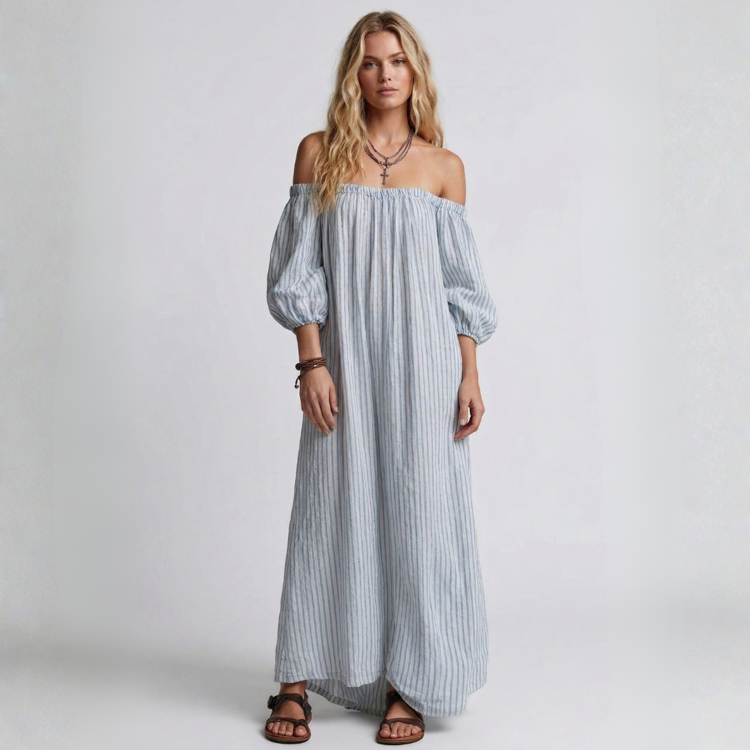 Aura Collection | Maxi Dress for Women with Off-Shoulder Design | Elegant Summer Style for Comfort and Movement oaklynwear