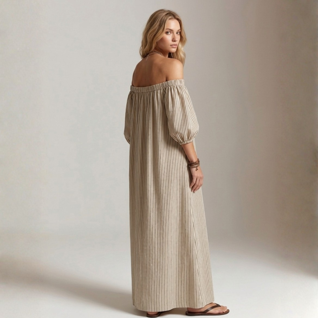 Aura Collection | Maxi Dress for Women with Off-Shoulder Design | Elegant Summer Style for Comfort and Movement oaklynwear