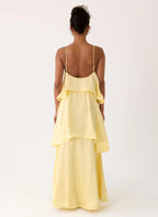 Maxi Dress for Women with Adjustable Straps & Flared Hem – Elegant... oaklynwear