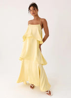 Maxi Dress for Women with Adjustable Straps & Flared Hem – Elegant... oaklynwear