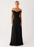 Black Maxi Dress with Sweetheart Neckline – Flattering Long Dress... oaklynwear