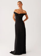 Black Maxi Dress with Sweetheart Neckline – Flattering Long Dress... oaklynwear