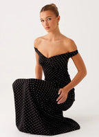 Black Maxi Dress with Sweetheart Neckline – Flattering Long Dress... oaklynwear