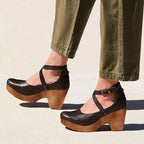 Vera | Elegant Wedge Heels with Closed Toe & Ankle Strap oaklynwear